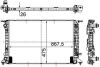 MAHLE CR 910 000S - Radiador, refrigeración del motor