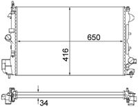 MAHLE CR835001S - Radiador, refrigeración del motor - BEHR