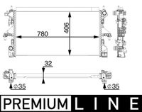 MAHLE CR806000P - Clase de caja de cambios: Automático, 6 vel.<br>Norma de emisiones: Euro 6<br>Equipamiento de vehículo: para vehículos sin aire acondicionado<br>Tipo radiador: Aletas refrigeración soldadas<br>Longitud de red [mm]: 780<br>Ancho de red [mm]: 398<br>Profundidad de red [mm]: 26<br>Material depósitos de agua (radiador): Plástico<br>Ø entrada [mm]: 35<br>Ø salida [mm]: 35<br>Material aletas refrigeradoras: Aluminio<br>Fabricante: MAHLE<br>long. de embalaje [cm]: 103,5<br>h embalaje [cm]: 14,00<br>Peso neto [g]: 3716<br>Ancho de embalaje [cm]: 49,00<br>