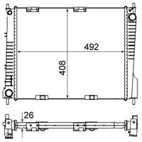 MAHLE CR841000S - Tipo radiador: Aletas refrigeración soldadas<br>Longitud de red [mm]: 509<br>Ancho de red [mm]: 382<br>Profundidad de red [mm]: 38<br>Material depósitos de agua (radiador): Plástico<br>Ancho de embalaje [cm]: 15,00<br>Peso neto [g]: 4000<br>h embalaje [cm]: 52,00<br>long. de embalaje [cm]: 72,5<br>