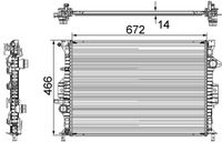 MAHLE CR 906 000S - Radiador, refrigeración del motor