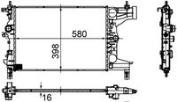 MAHLE CR945000S - Radiador, refrigeración del motor - BEHR