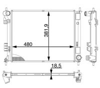 MAHLE CR1983000P - Radiador, refrigeración del motor - BEHR *** PREMIUM LINE ***