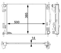 MAHLE CR1973000P - Tipo radiador: Aletas refrigeración soldadas<br>Longitud de red [mm]: 500<br>Ancho de red [mm]: 385<br>Profundidad de red [mm]: 18<br>Material depósitos de agua (radiador): Plástico<br>Clase de caja de cambios: Caja de cambios manual<br>Ancho de embalaje [cm]: 12,00<br>Peso neto [g]: 1936<br>h embalaje [cm]: 61,00<br>long. de embalaje [cm]: 85,0<br>