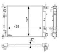 MAHLE CR1981000P - Tipo radiador: Aletas refrigeración soldadas<br>Longitud de red [mm]: 480<br>Ancho de red [mm]: 397<br>Profundidad de red [mm]: 26<br>Material depósitos de agua (radiador): Plástico<br>Clase de caja de cambios: Caja de cambios manual<br>Ancho de embalaje [cm]: 12,00<br>Peso neto [g]: 3200<br>h embalaje [cm]: 61,00<br>long. de embalaje [cm]: 85,0<br>