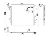 MAHLE AC849000S - Condensador, aire acondicionado - BEHR