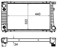 MAHLE CR117000S - Radiador, refrigeración del motor - BEHR