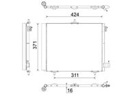 MAHLE AC460000S - Artículo complementario / información complementaria 2: con secador<br>Longitud [mm]: 540<br>Ancho [mm]: 368<br>Profundidad [mm]: 16<br>Malla radiador: 540x368x16<br>