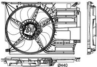 MAHLE CFF404000P - Tensión [V]: 12<br>Potencia nominal [W]: 850<br>Calefacción / Refrigeración: Ventilador simple<br>para OE N°: 17427617611<br>