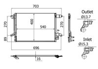 MAHLE AC864001S - Condensador, aire acondicionado - BEHR