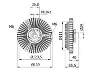 MAHLE CFC46000S - Embrague, ventilador del radiador - BEHR