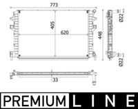 MAHLE CIR34000P - Refrigerador baja temperatura, aire de admisión - BEHR *** PREMIUM LINE ***