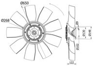 MAHLE CFF418000S - Ventilador, refrigeración del motor - BEHR