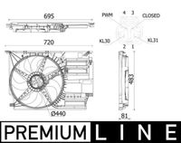 MAHLE CFF531000P - Ventilador, refrigeración del motor - BEHR *** PREMIUM LINE ***