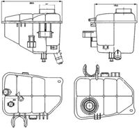 MAHLE CRT126000S - Longitud [mm]: 231<br>Ancho [mm]: 254<br>Artículo complementario / información complementaria 2: con taladro para indicador de nivel de líquido<br>