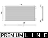 MAHLE AC945000P - Tipo radiador: Tubos refrigerantes paralelo<br>Longitud de red [mm]: 745<br>Ancho de red [mm]: 361<br>Profundidad de red [mm]: 16<br>Ø salida [mm]: 10,15<br>Artículo complementario / información complementaria 2: con secador<br>Peso neto [g]: 2540<br>Ancho de embalaje [cm]: 43,00<br>h embalaje [cm]: 8,50<br>long. de embalaje [cm]: 90,0<br>