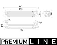 MAHLE CI617000P - Código de motor: B47 C20 A<br>Código de motor: B47 C20 B<br>Ancho de red [mm]: 150<br>Longitud de red [mm]: 585<br>Profundidad de red [mm]: 95<br>Tipo radiador: Aletas refrigeración soldadas<br>