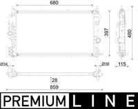 MAHLE CR2590000P - Radiador, refrigeración del motor - BEHR *** PREMIUM LINE ***