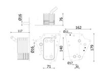 MAHLE CLC274000S - Profundidad de red [mm]: 81<br>Longitud de red [mm]: 89<br>Ancho de red [mm]: 78<br>Material: Aluminio<br>