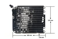 MAHLE AC316000S - Material: Aluminio<br>Artículo complementario / información complementaria 2: sin secador<br>Rosca, entrada: 3/4"-16 UNF<br>Rosca, salida: 5/8" - 18 UNF<br>Longitud de red [mm]: 347<br>Ancho de red [mm]: 278<br>Profundidad de red [mm]: 44<br>