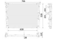 MAHLE CR939000P - Tipo radiador: Aletas refrigeración soldadas<br>Longitud de red [mm]: 628<br>Ancho de red [mm]: 472<br>Profundidad de red [mm]: 28<br>Material depósitos de agua (radiador): Aluminio<br>Fabricante: produced by MAHLE<br>h embalaje [cm]: 15,00<br>Peso neto [g]: 3188<br>Ancho de embalaje [cm]: 62,00<br>long. de embalaje [cm]: 88,5<br>