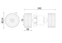 MAHLE AB87000P - Diámetro [mm]: 111<br>Potencia nominal [W]: 264<br>Vehículo con dirección a la izquierda / derecha: para vehic. dirección izquierda<br>Tensión [V]: 24<br>Intensidad de corriente [A]: 11<br>Número de enchufes de contacto: 2<br>Artículo complementario/Información complementaria: sin controlador incorporado<br>Lado de montaje: delante<br>Tipo de cárter/carcasa: sin carcasa (cárter)<br>Long. ext. [mm]: 240<br>Ancho ext. [mm]: 114<br>Altura de construcción [mm]: 114<br>Sentido de giro: Sentido de giro a la derecha (horario)<br>Velocidad de régimen [1/min]: 4200<br>Peso neto [g]: 1050<br>Ancho de embalaje [cm]: 20,00<br>h embalaje [cm]: 21,00<br>long. de embalaje [cm]: 32,5<br>