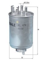 MAHLE KL474 - Filtro combustible