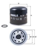 MAHLE AL22 - Espesor [mm]: 135<br>Diámetro exterior [mm]: 136<br>Tamaño de rosca interior: M41 x 1,5<br>Tipo de rosca: con rosca derecha<br>Peso [kg]: 2,268<br>Artículo complementario / información complementaria 2: con junta tórica<br>Artículo complementario / información complementaria 2: sin separador de aceite integrado<br>