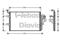 WEBASTO 82D0225374MS1 - para OE N°: 6K0820413A<br>para OE N°: 6K0820413B<br>Longitud de red [mm]: 555<br>Ancho de red [mm]: 367<br>Profundidad de red [mm]: 16<br>Rosca, entrada: O-Ring #8<br>Ø entrada [mm]: 12<br>Rosca, salida: O-Ring #6<br>Ø salida [mm]: 8<br>Agente frigorífico: R 134 a<br>