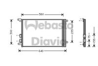 WEBASTO 82D0225405A - Longitud de red [mm]: 558<br>Ancho de red [mm]: 344<br>Profundidad de red [mm]: 16<br>