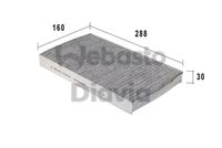 WEBASTO 82D0325009CA - Vehículo con dirección a la izquierda / derecha: para vehíc. dirección a la derecha<br>Tipo de filtro: filtro de depósito interior biofuncional<br>Longitud [mm]: 217<br>Material bastidor: textil<br>Ancho [mm]: 200<br>Altura [mm]: 40<br>Material: Carbón activado<br>Tipo de filtro: con efecto bactericida<br>Tipo de filtro: con efecto fungicida<br>Tipo de filtro: Filtro partículas finas (PM 2.5)<br>