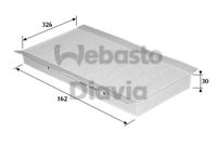 WEBASTO 82D0325122A - Tipo de filtro: filtro de depósito interior biofuncional<br>Longitud [mm]: 332<br>Material bastidor: textil<br>Ancho [mm]: 171<br>Altura [mm]: 30<br>Material: Carbón activado<br>Tipo de filtro: con efecto bactericida<br>Tipo de filtro: con efecto fungicida<br>Tipo de filtro: Filtro partículas finas (PM 2.5)<br>