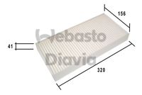 WEBASTO 82D0325183A - Filtro, aire habitáculo