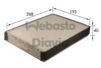 WEBASTO 82D0325223A - Filtro, aire habitáculo