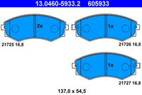 ATE 13.0460-5933.2 - Juego de pastillas de freno