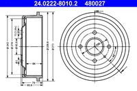 ATE 480027 - Tambor de freno