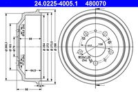 ATE 480070 - Tambor de freno