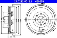 ATE 480078 - Tambor de freno