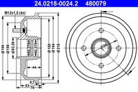 ATE 480079 - Tambor de freno