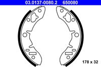 ATE 03.0137-0080.2 - Juego de zapatas de frenos