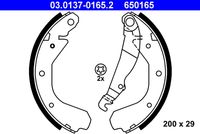 ATE 650165 - Lado de montaje: Eje trasero<br>Restricción de fabricante: OPEL<br>Diámetro [mm]: 230<br>Ancho [mm]: 50<br>