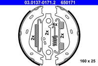 ATE 650171 - Juego de zapatas de frenos, freno de estacionamiento