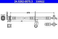 ATE 330922 - Tubo flexible de frenos