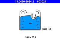 ATE 603024 - Número de WVA: 20009<br>Lado de montaje: Eje delantero<br>