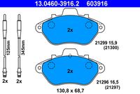 ATE 603916 - Número de WVA: 20162<br>Lado de montaje: Eje trasero<br>