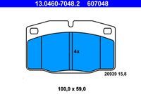 ATE 607048 - Lado de montaje: Eje delantero<br>Número de WVA: 20939<br>