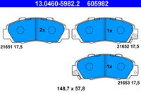 ATE 605982 - Juego de pastillas de freno
