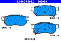 ATE 605998 - Juego de pastillas de freno