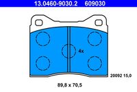 ATE 609030 - Juego de pastillas de freno