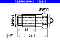 ATE 390546 - Tornillo de unión